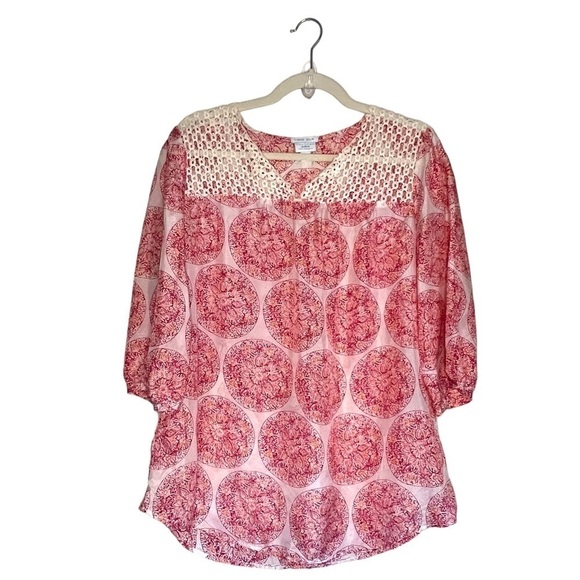 Calypso St Barth for Target 100% Silk Blouse Size Medium - Picture 3 of 8